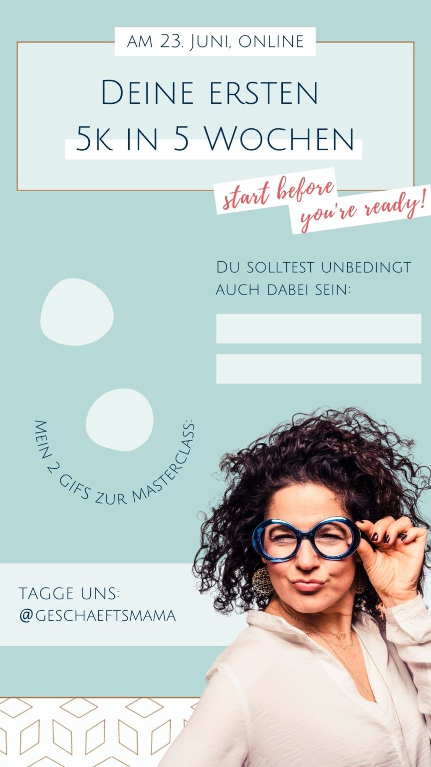 Masterclass 5k in 5 Wochen Danke Seite Geschäftsmama